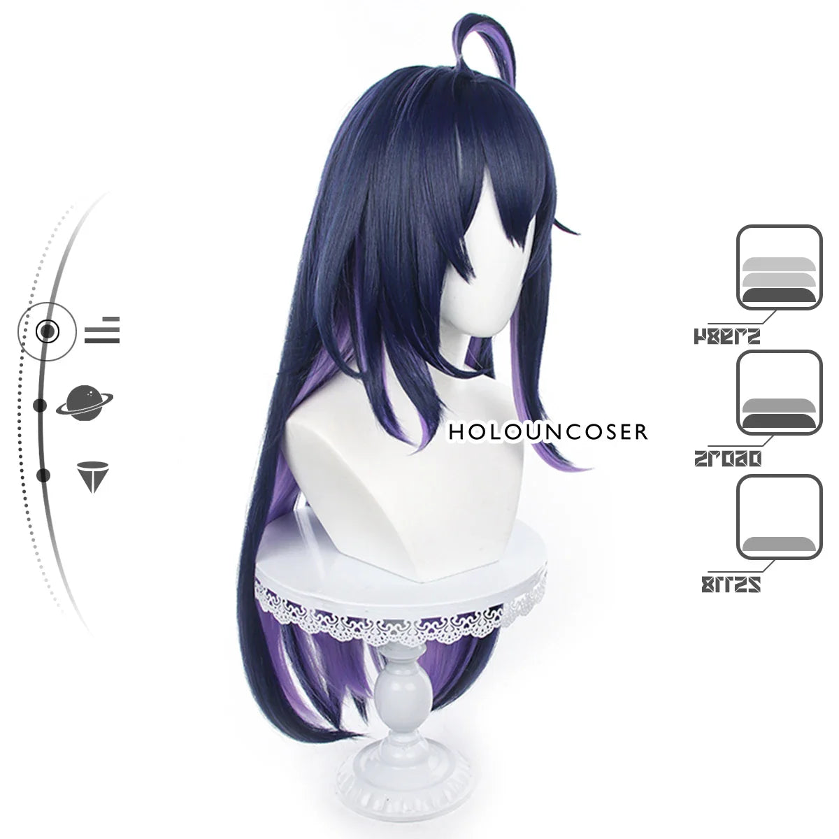 Astricos Honkai Star Rail Seele Cosplay Wig - Heat Resistant Synthetic Fiber with Adjustable Straps - Astricos