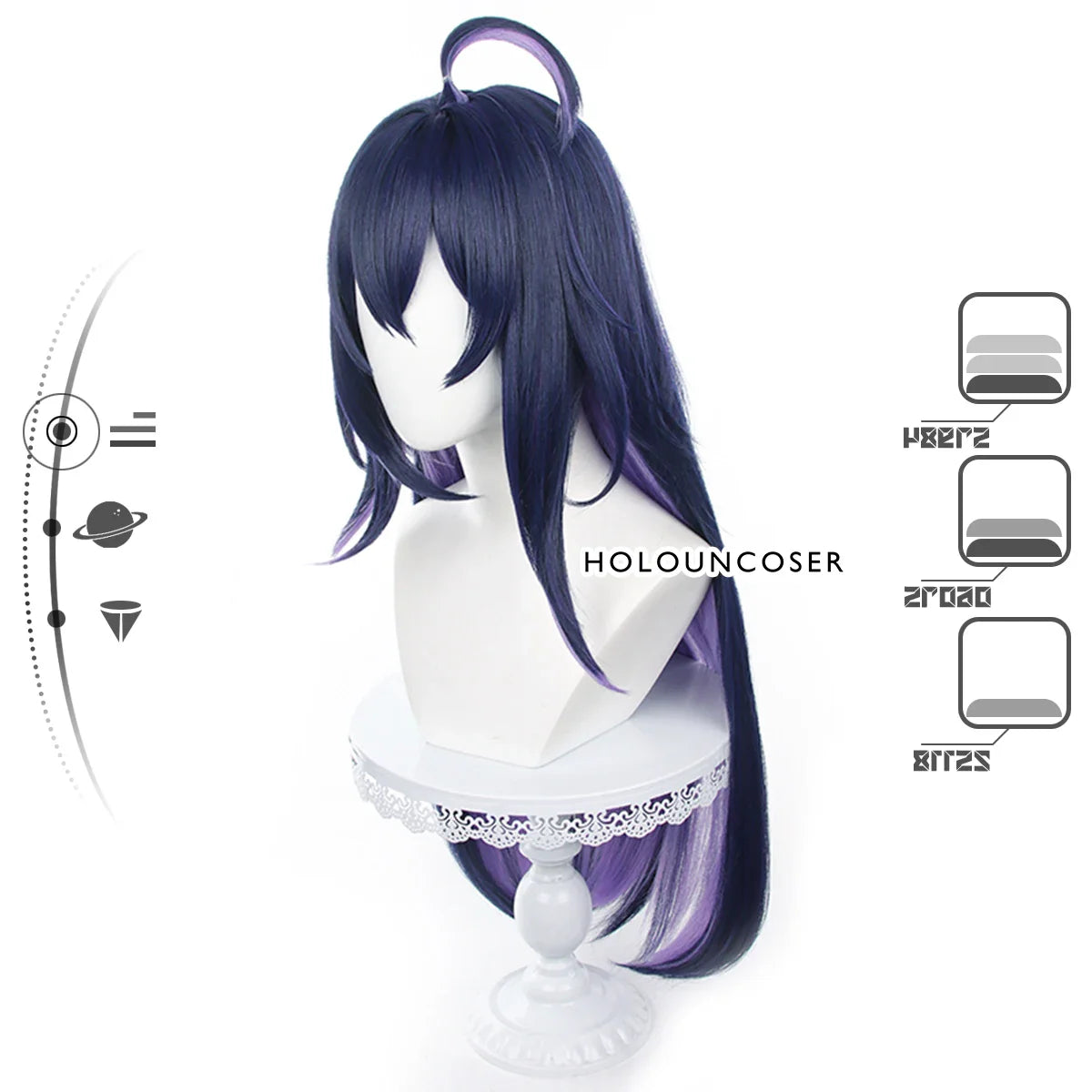 Astricos Honkai Star Rail Seele Cosplay Wig - Heat Resistant Synthetic Fiber with Adjustable Straps - Astricos