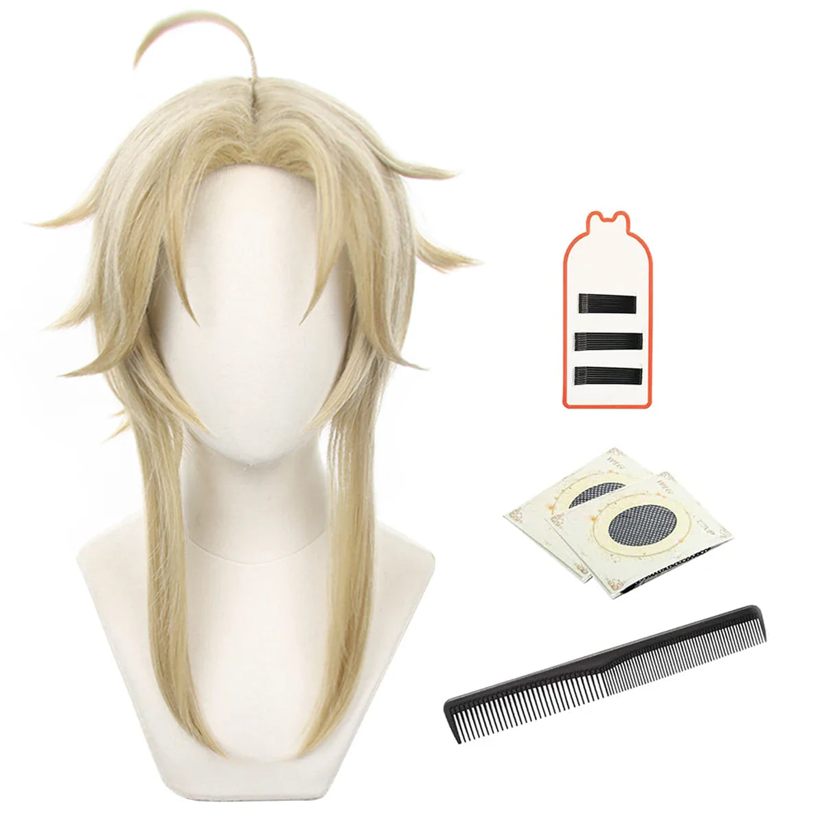 Astricos Yanqing Cosplay Wig - Heat Resistant Synthetic Fiber with Adjustable Rose Net for Honkai Star Rail - Astricos