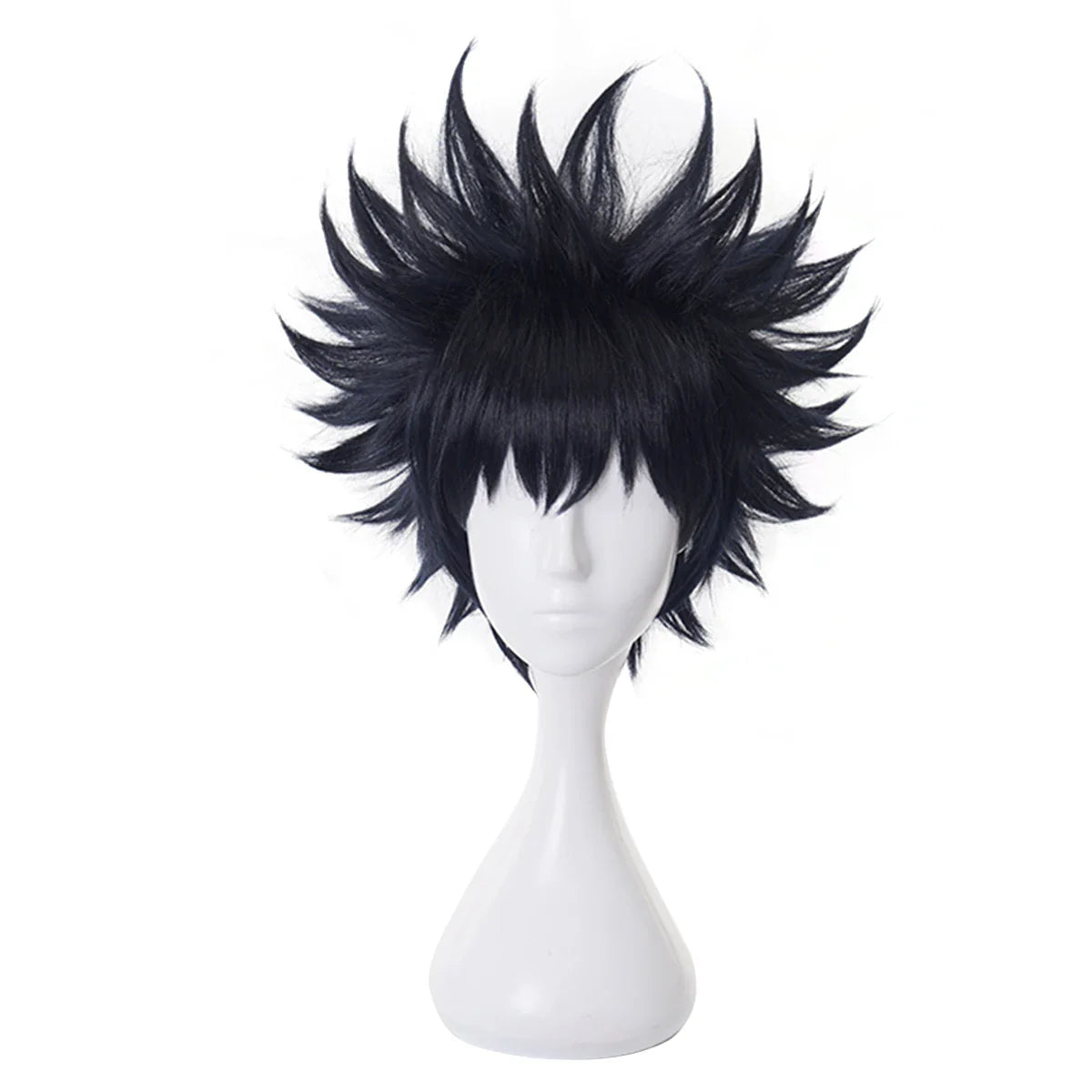 Astricos Anime Cosplay Wig - Fushiguro Megumi Style Synthetic Fiber Wig with Adjustable Size for Halloween, Christmas Parties - Astricos