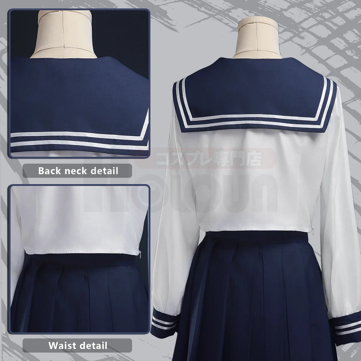 Astricos Anime Amanai Riko Cosplay Costume Wig Sailor JK Skirt Synthetic Braid for Halloween Christmas - Astricos