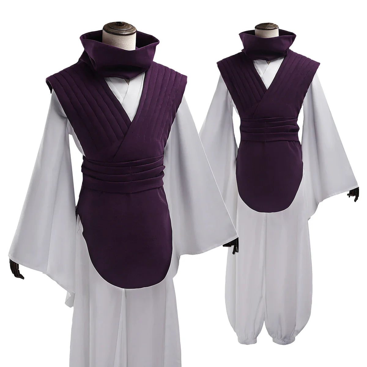 Astricos Choso Cosplay Costume from Jujutsu Kaisen - Purple Vest, Neck Gaiter, Belt, White Pants - Astricos