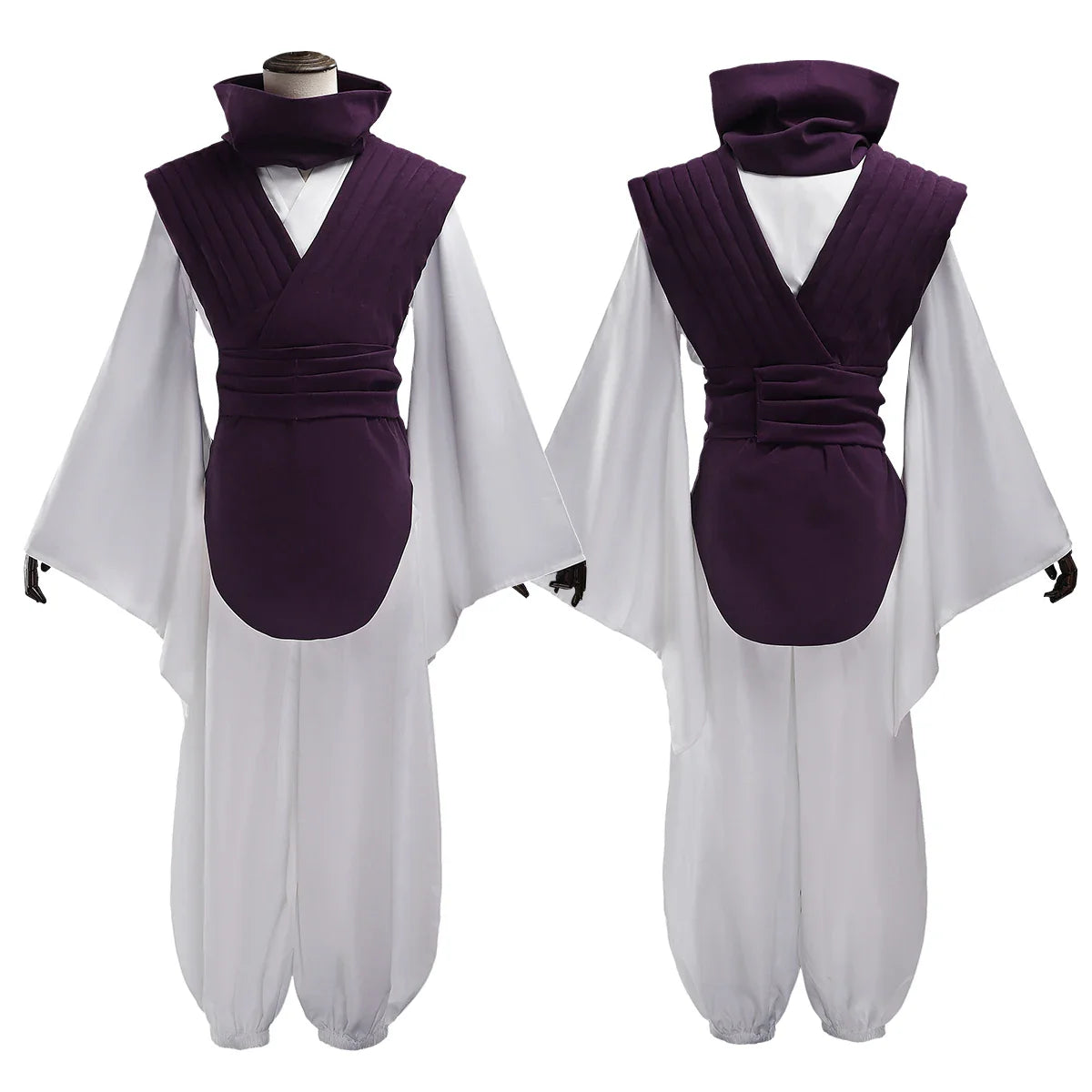 Astricos Choso Cosplay Costume from Jujutsu Kaisen - Purple Vest, Neck Gaiter, Belt, White Pants - Astricos