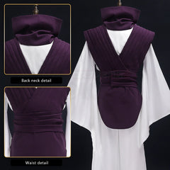 Astricos Choso Cosplay Costume from Jujutsu Kaisen - Purple Vest, Neck Gaiter, Belt, White Pants - Astricos