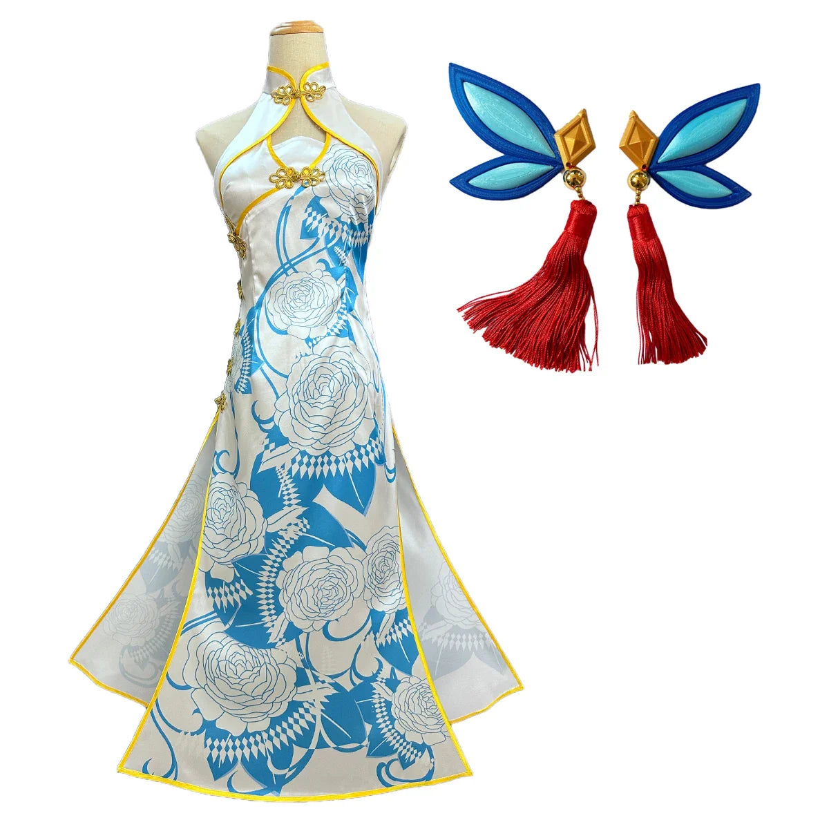 Astricos Anime Ai Hoshino Cosplay Cheongsam Chi-pao Satin Dress - Astricos