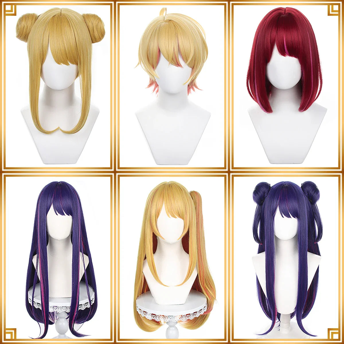 Astricos OSHI NO KO Anime Ai Hoshino Ruby Hoshino Akua Hoshino Arima Kana Cosplay Wig Rose Net Synthetic Fiber Heat Resistance - Astricos