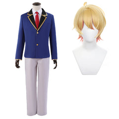 Astricos Akua Hoshino Cosplay Costume with Aqua Uniform and Rose Wig - Perfect for Oshi no Ko Fans - Astricos