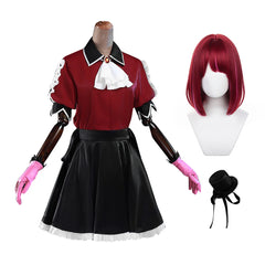 Astricos Arima Kana Anime Cosplay Costume Wig Shirt Skirt Rose Net Synthetic Fiber for Halloween Christmas - Astricos