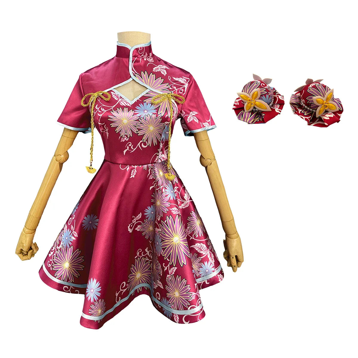 Astricos Anime Ruby Hoshino Cosplay Cheongsam Dress with Hair Accessory for Party and Holiday - Astricos