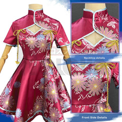 Astricos Anime Ruby Hoshino Cosplay Cheongsam Dress with Hair Accessory for Party and Holiday - Astricos