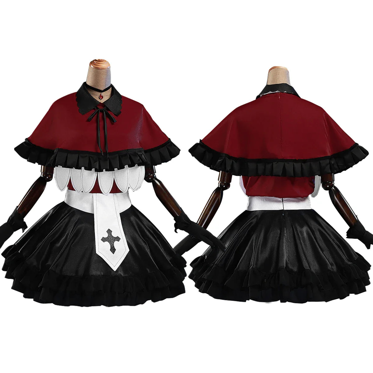 Astricos Anime Ruby Hoshino Cosplay Costume Wig Shirt Shawl Skirt Rose Net Synthetic Fiber for Halloween Christmas - Astricos