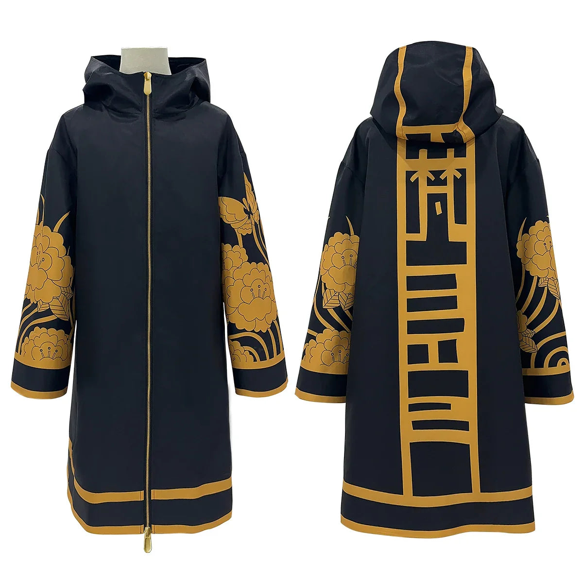 Astricos Wakasa Imaushi Cosplay Costume - Golden Black Jacket with Butterfly Print - Astricos