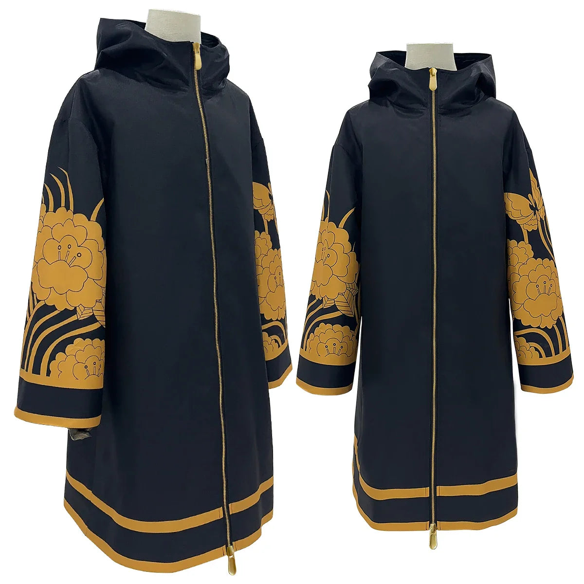 Astricos Wakasa Imaushi Cosplay Costume - Golden Black Jacket with Butterfly Print - Astricos