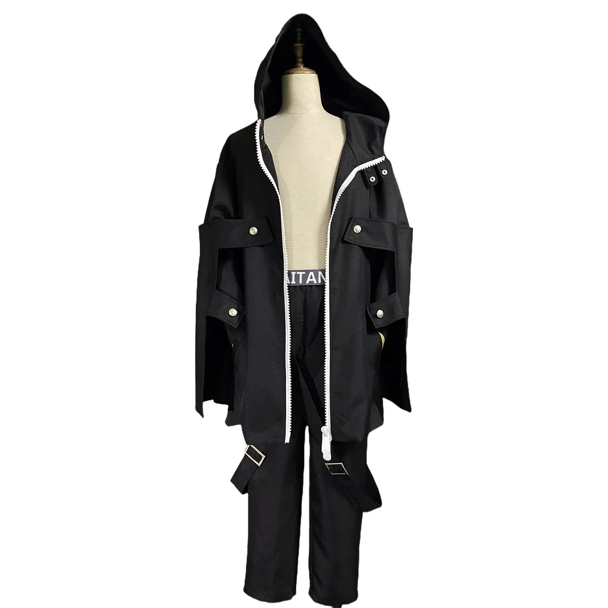 Astricos Anime Cosplay Costume - Rindo Haitani Black Coat Hoodie for Men - Ideal for Casual and Themed Events - Astricos