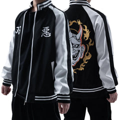 Astricos Anime Costume Souta Nahoya Kawata Jacket with Smiley and Angry Embroidery for Casual and Halloween - Astricos