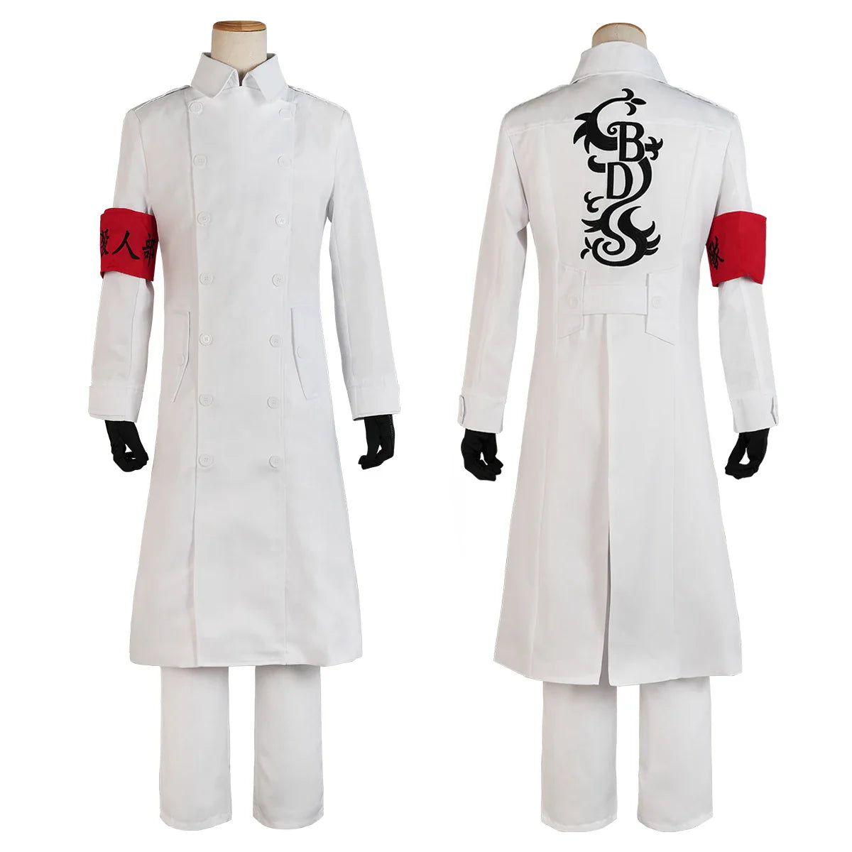 Astricos Tokyo Anime Koko Seishu Inui Cosplay Costume with Black Dragon Embroidery - Astricos