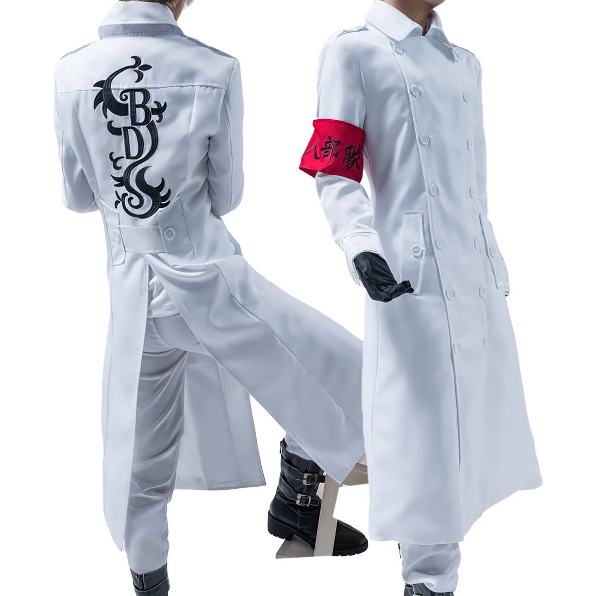 Astricos Tokyo Anime Koko Seishu Inui Cosplay Costume with Black Dragon Embroidery - Astricos