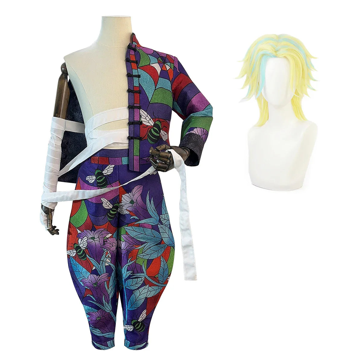 Astricos Rindo Haitani Cosplay Costume Set - Jacket, Pants, Bandage, Wig for Halloween and Exhibitions - Astricos