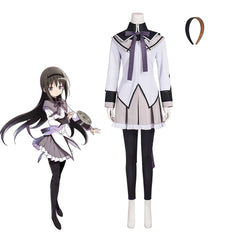 Astricos Homura Akemi Cosplay Anime Costume Women's Battle Uniform Skirts Suit for Halloween Carnival Party - Astricos