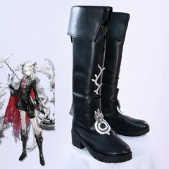 Astricos Cosplay Arknights Game Shoes Women's Black Long Boots for Halloween Carnival Party Dress Up Props Comic Con Accessories - Astricos