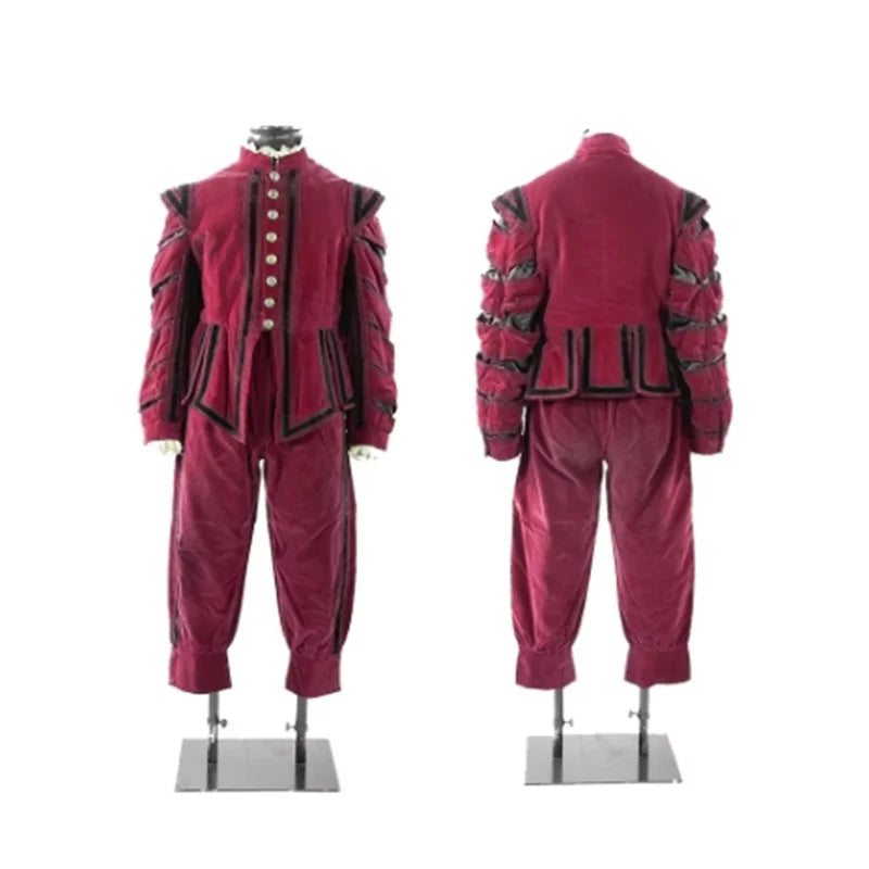 Emperor Henry VIII Renaissance Costume - Tudor Royal Red Outfit for Men | Astricos Medieval Series - Astricos