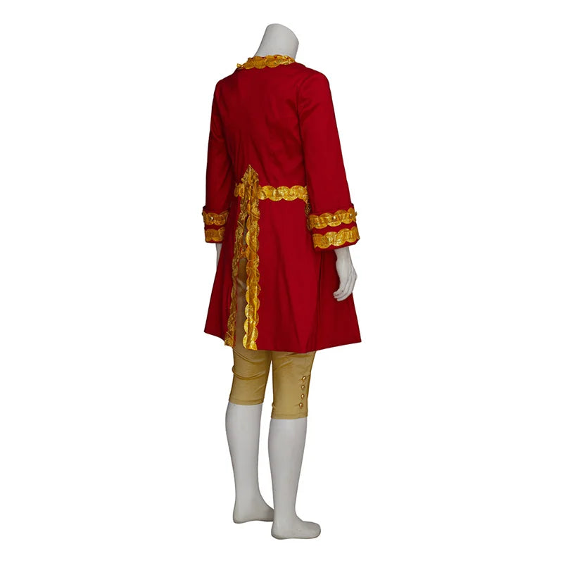 Royal Elegance: Victorian Noble Cosplay Costume for Men - Astricos Red Baroque Suit - Astricos