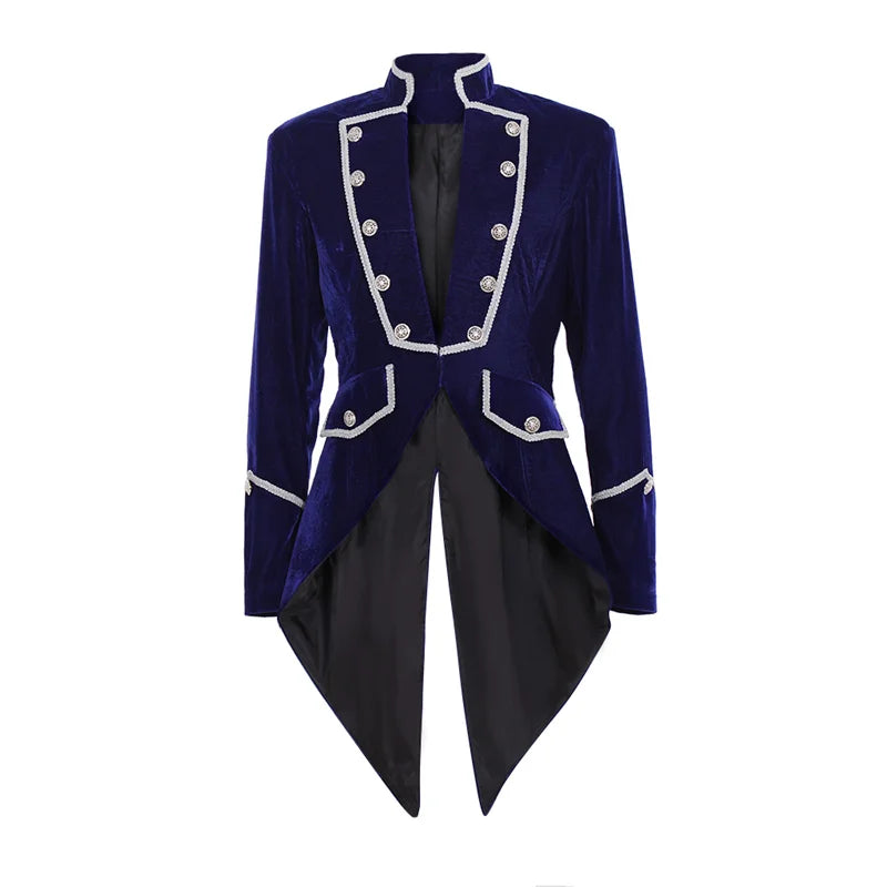 Men’s Gothic Steampunk Tailcoat - Elegant Victorian Cosplay Trench Frock Coat | Astricos - Astricos