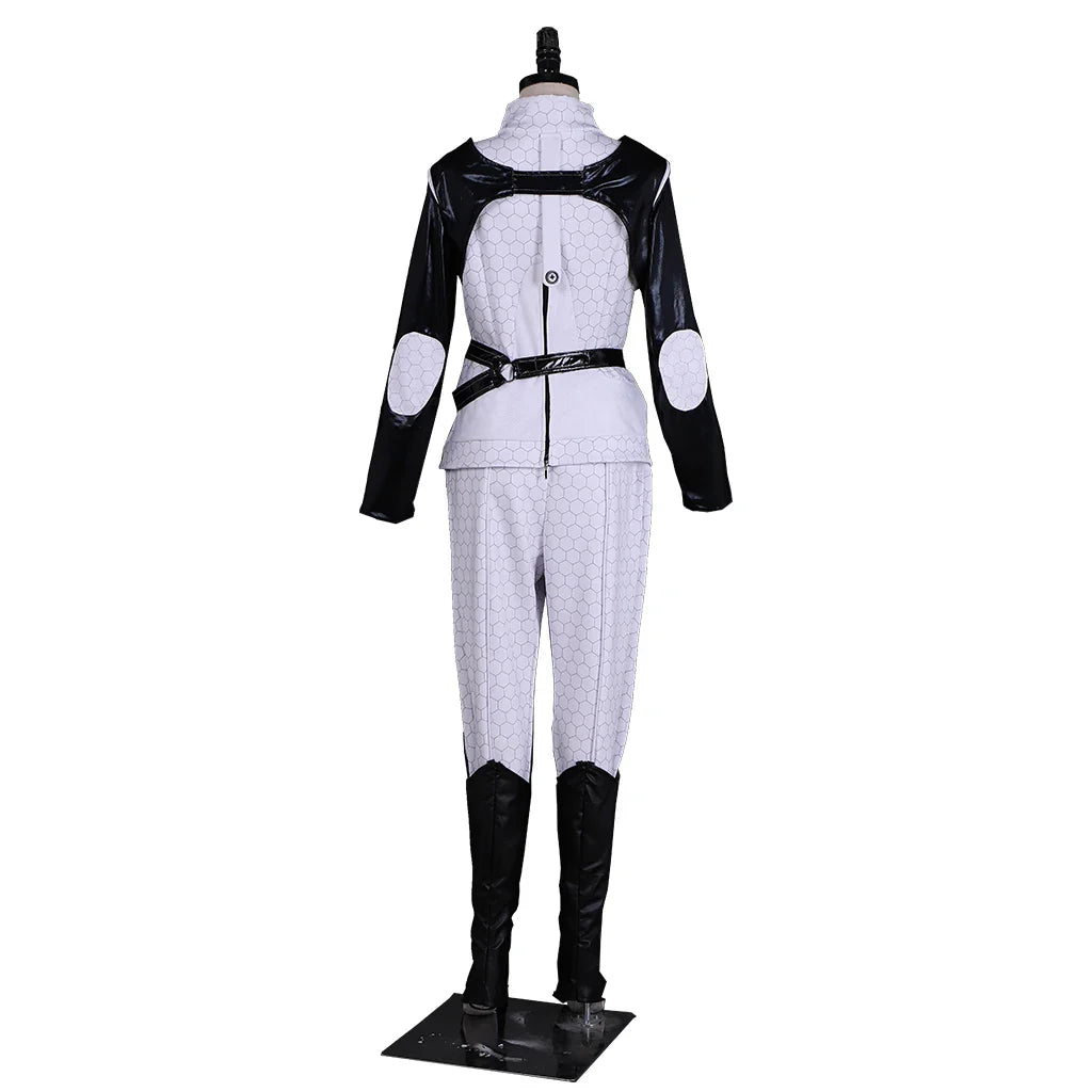 Astricos Miranda Lawson Cosplay Costume - Women's Punk Retro White Battle Suit for Sci-fi Fans - Astricos