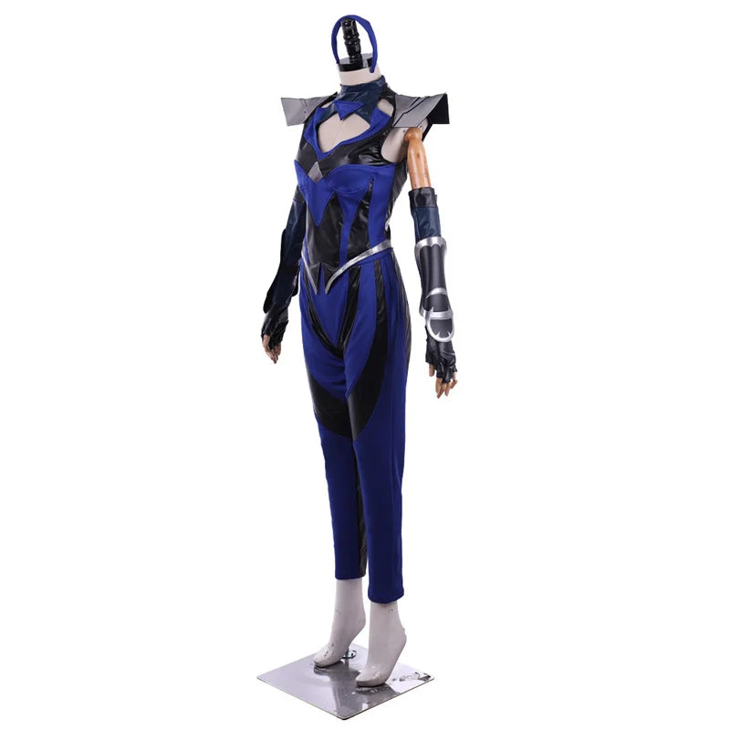 Astricos Mortal Kombat 11 Kitana Cosplay Costume with Face Mask | Kitana Kahn Outfit for Women Halloween - Astricos