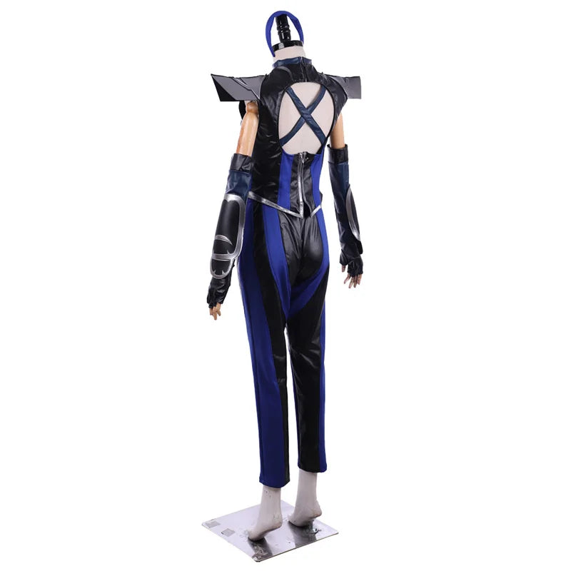 Astricos Mortal Kombat 11 Kitana Cosplay Costume with Face Mask | Kitana Kahn Outfit for Women Halloween - Astricos