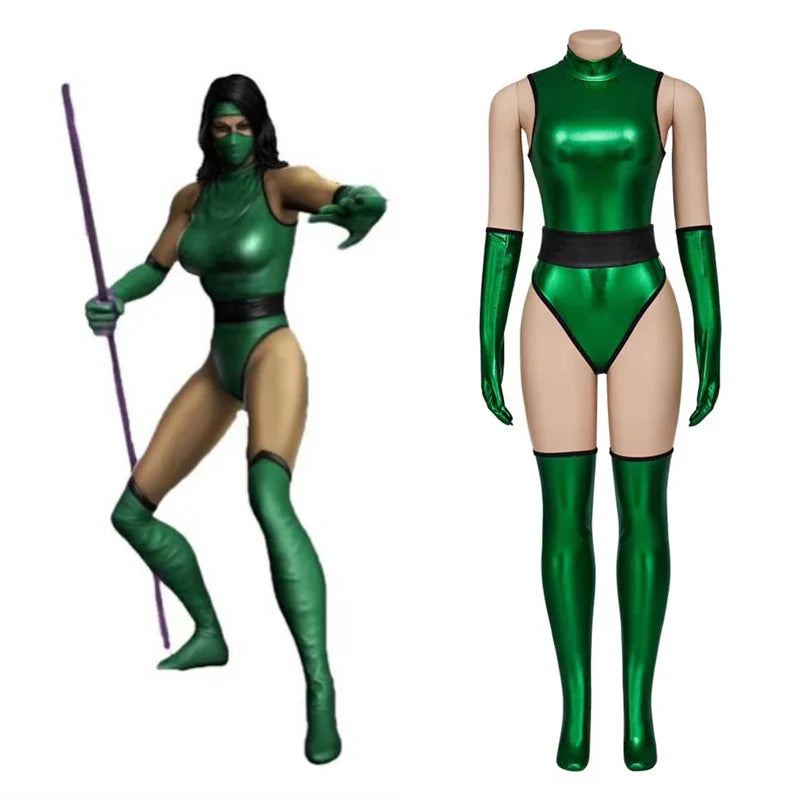 Astricos Jade Cosplay Costume - Striking Green Jumpsuit for Women's Halloween Party - Astricos