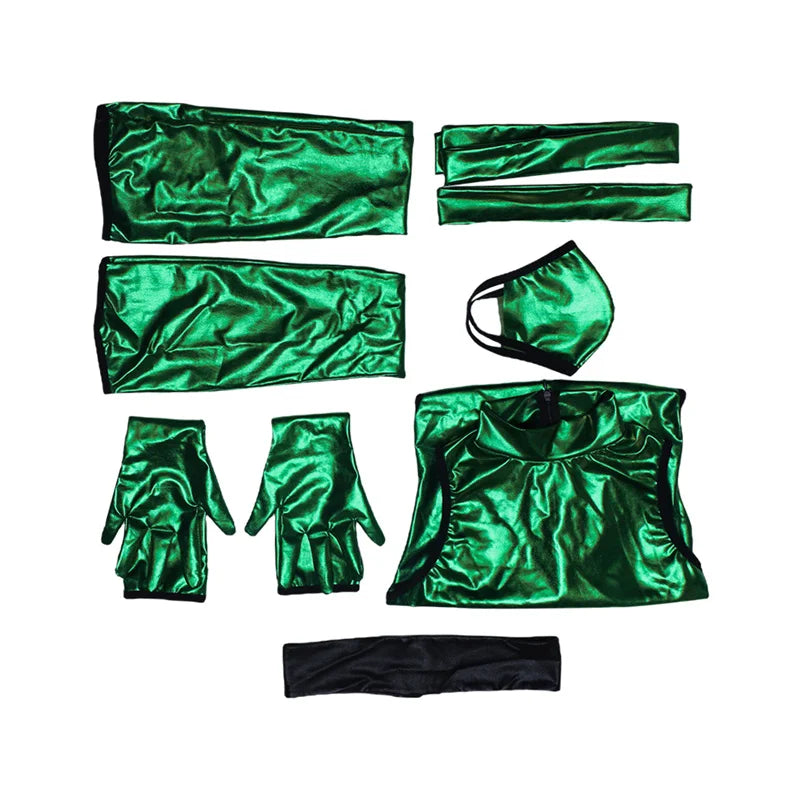 Astricos Jade Cosplay Costume - Striking Green Jumpsuit for Women's Halloween Party - Astricos