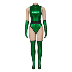 Astricos Jade Cosplay Costume - Striking Green Jumpsuit for Women's Halloween Party - Astricos