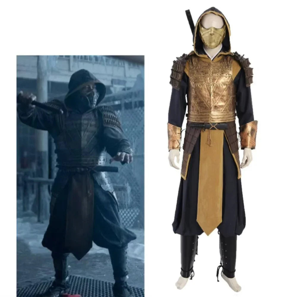 Astricos Scorpion Hanzo Hasashi Cosplay Battle Suit for Halloween and Parties - Astricos