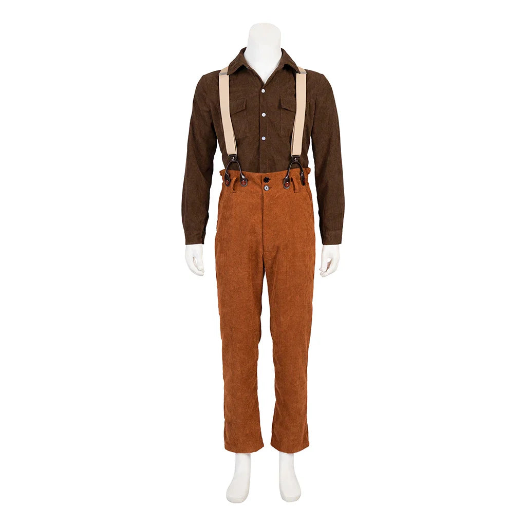 Astricos Titanic Cosplay Jack Dawson Costume Men's Shirt Overalls Pants Set for Halloween Carnival - Astricos