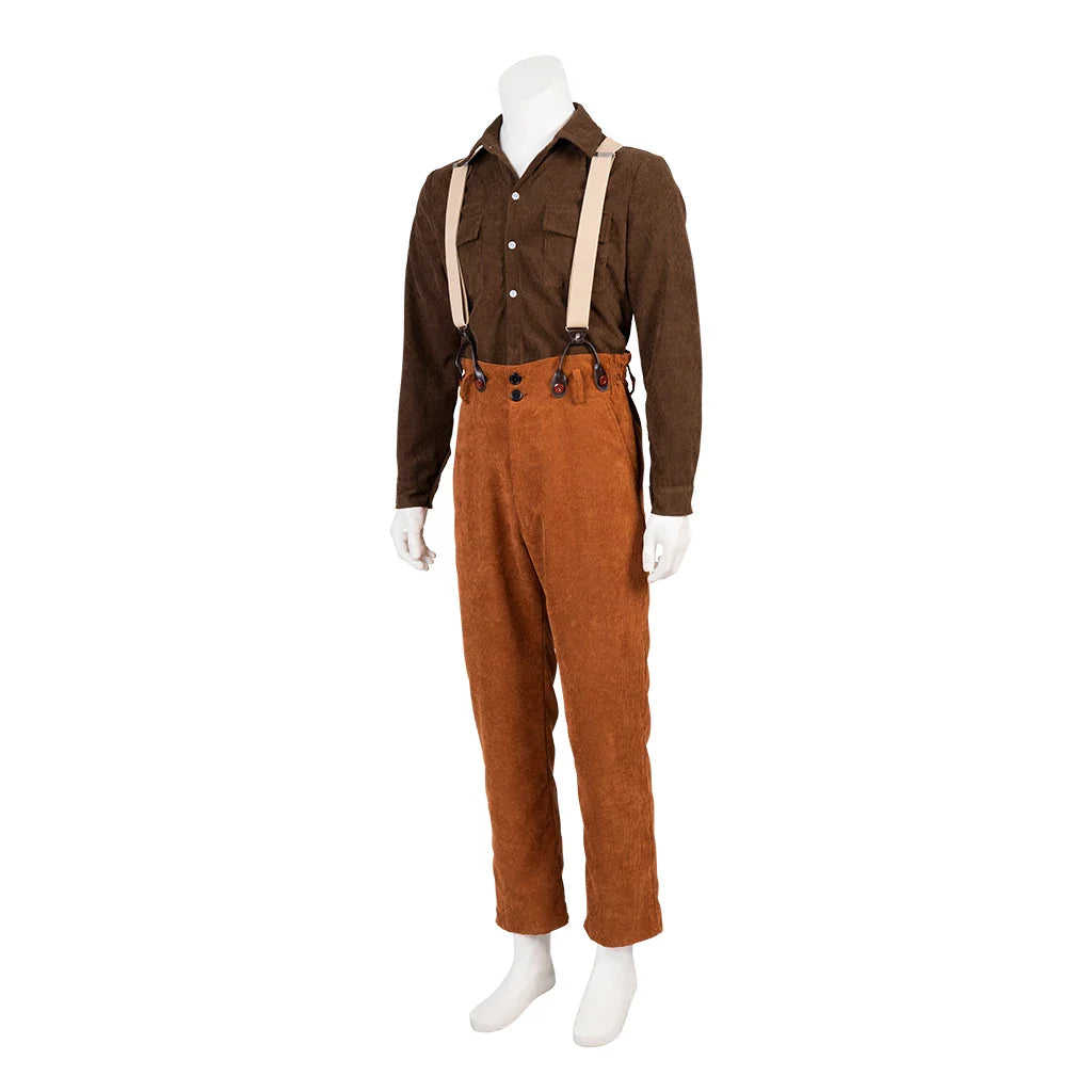 Astricos Titanic Cosplay Jack Dawson Costume Men's Shirt Overalls Pants Set for Halloween Carnival - Astricos