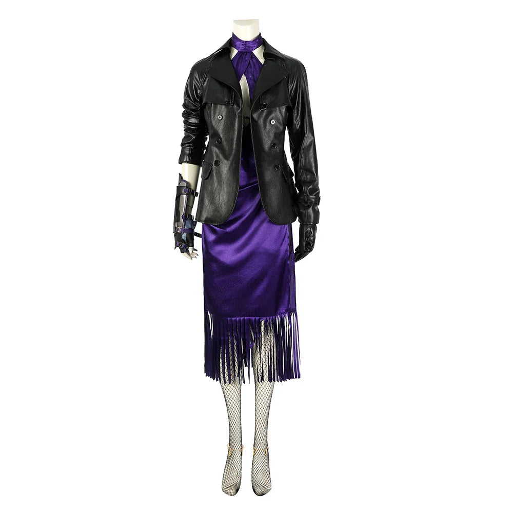 Astricos Nina Williams Cosplay Costume - Women's Sexy Dress and Jacket Full Set for Battle Suit - Astricos