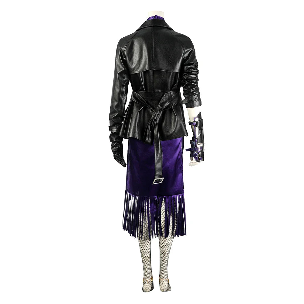 Astricos Nina Williams Cosplay Costume - Women's Sexy Dress and Jacket Full Set for Battle Suit - Astricos