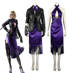 Astricos Nina Williams Cosplay Costume - Women's Sexy Dress and Jacket Full Set for Battle Suit - Astricos