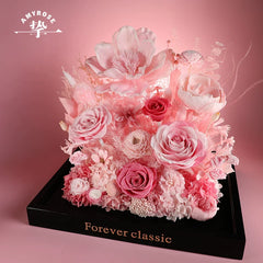 Astricos Eternal White Dream - Exquisite Preserved Flower Ornament Gift Box - Astricos