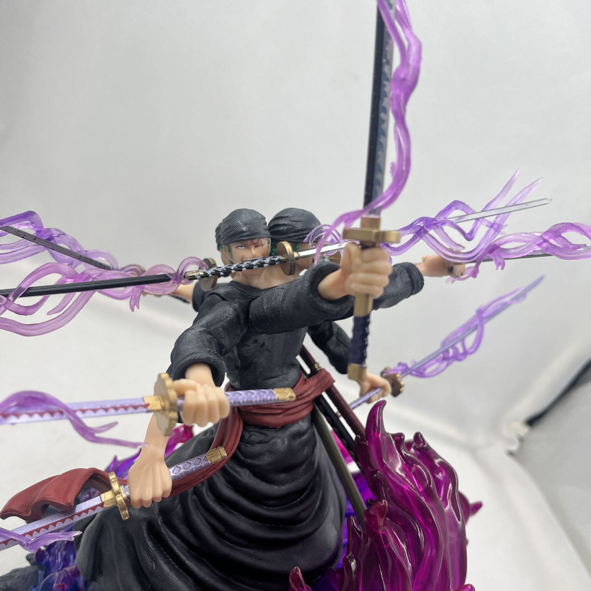 Astricos Roronoa Zoro Action Figure - Three Heads Six Arms Nine Blades Shura Edition Toy - Astricos