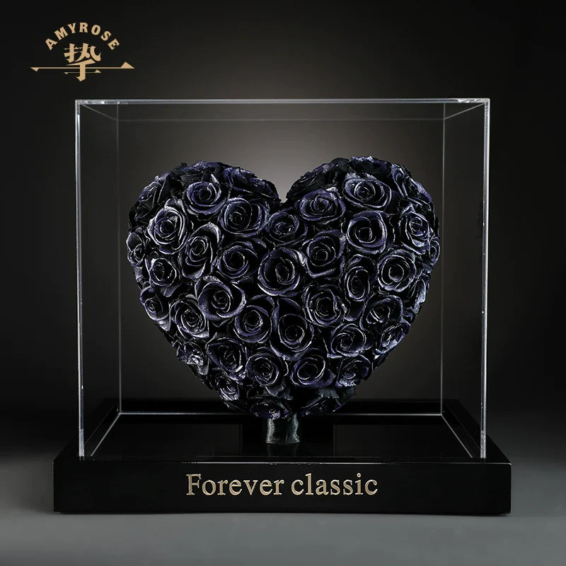 Astricos Timeless Love Eternal Rose Ornament – Exquisite Heart-Shaped Gift for Special Occasions - Astricos