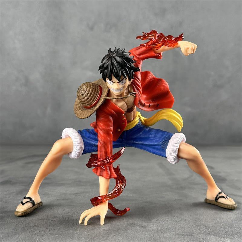 Astricos One Piece Luffy PVC Action Figure – Dynamic Squat Pose for Anime Enthusiasts - Astricos