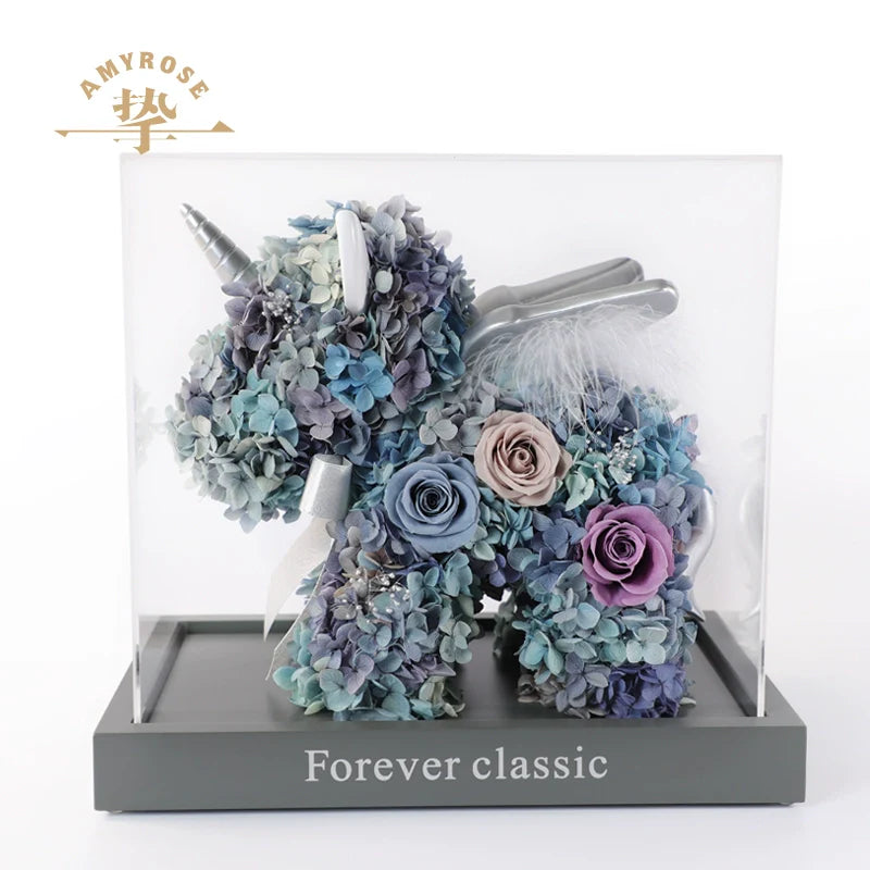 Astricos Unicorn Gift Box Rose Bouquet - Special Occasion Decor for Her - Astricos