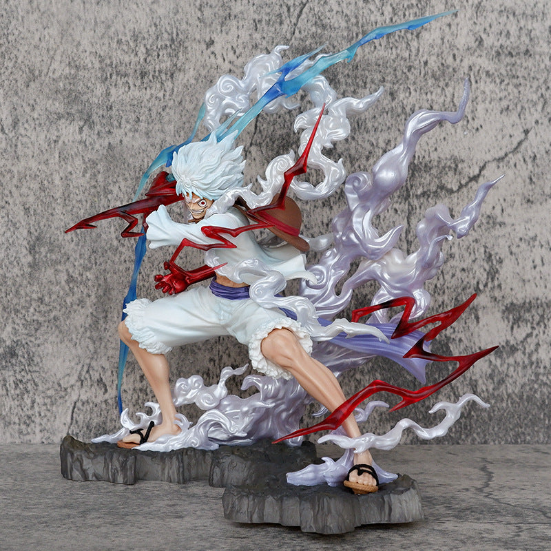 Astricos Sun God Nika Luffy Gear 5 PVC Figure - Premium One Piece Anime Action Statue Model Gift - Astricos