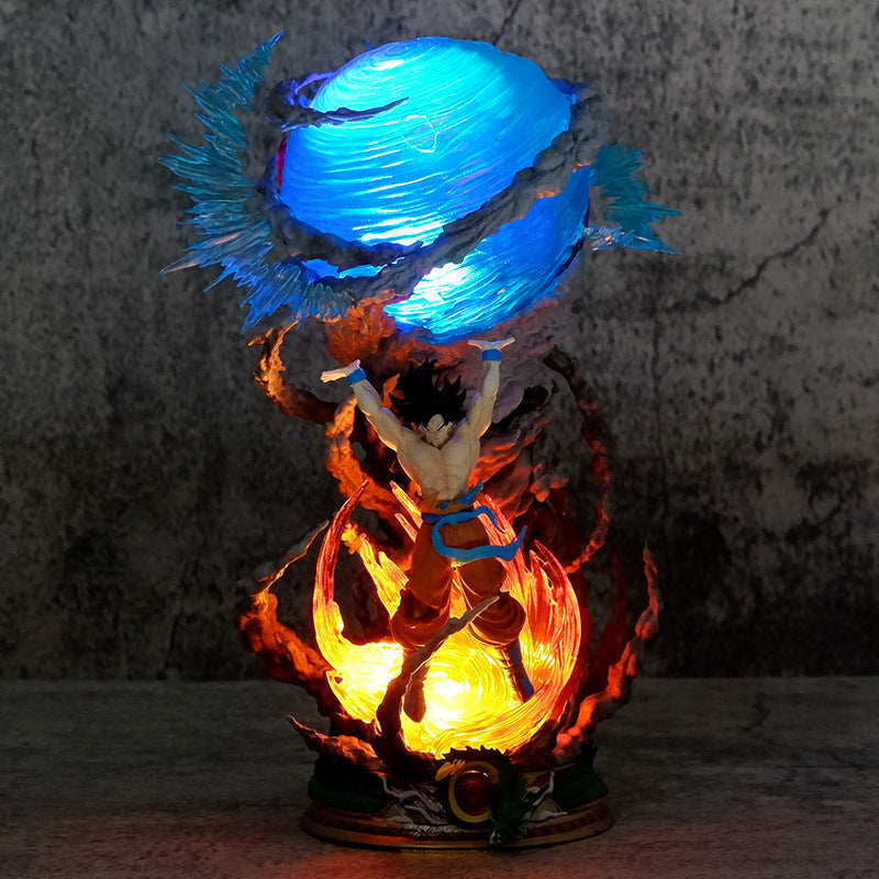 Astricos Super Saiyan Goku Action Figure - Spirit Bomb PVC Statue | Anime Collectible Gift - Astricos