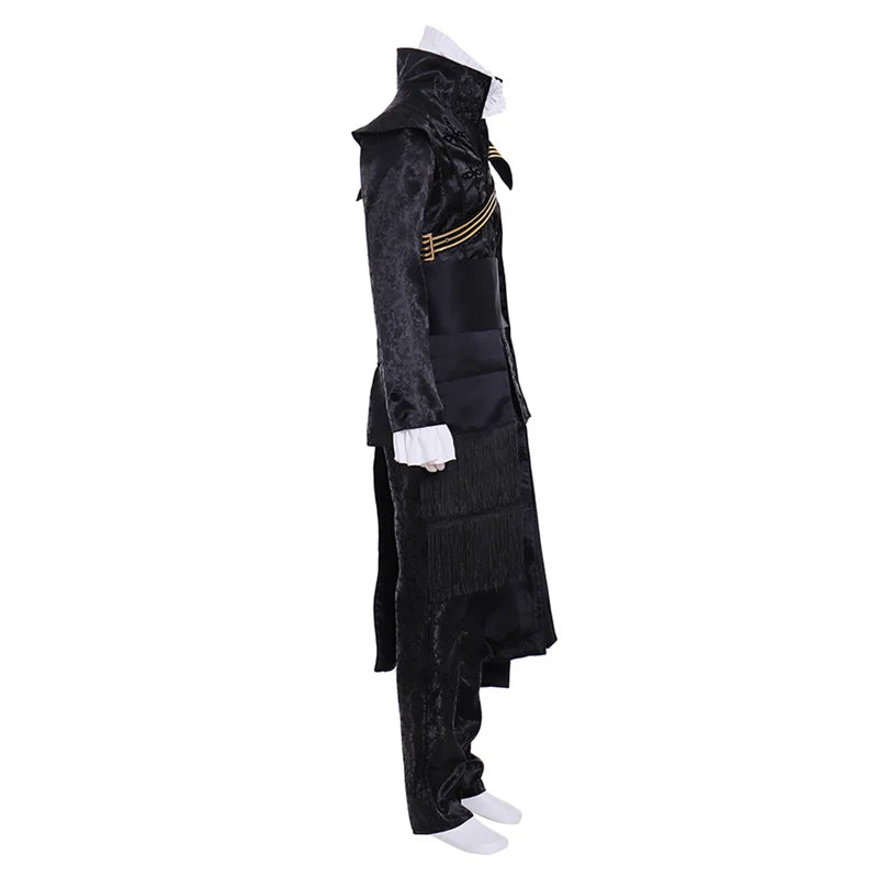 King Henry Tudor Black Renaissance Cosplay Outfit with Cape | Astricos Men's Vintage Costume - Astricos