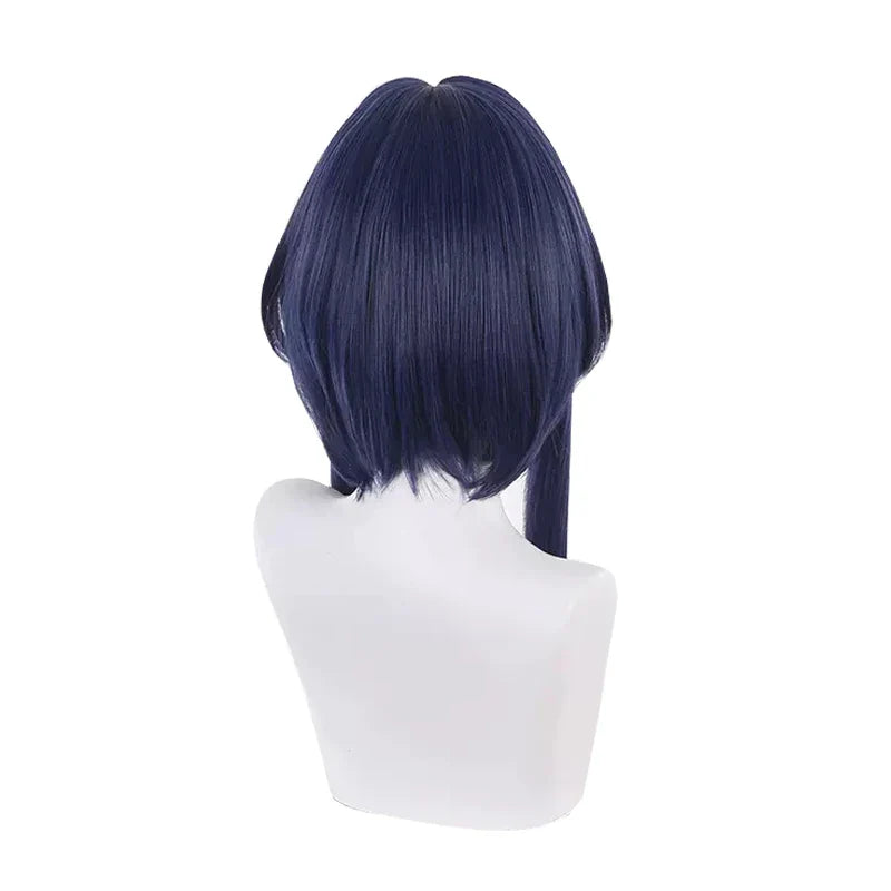 Astricos Candace Cosplay Wig - Straight Dark Blue Purple Synthetic Hair for Women - Astricos