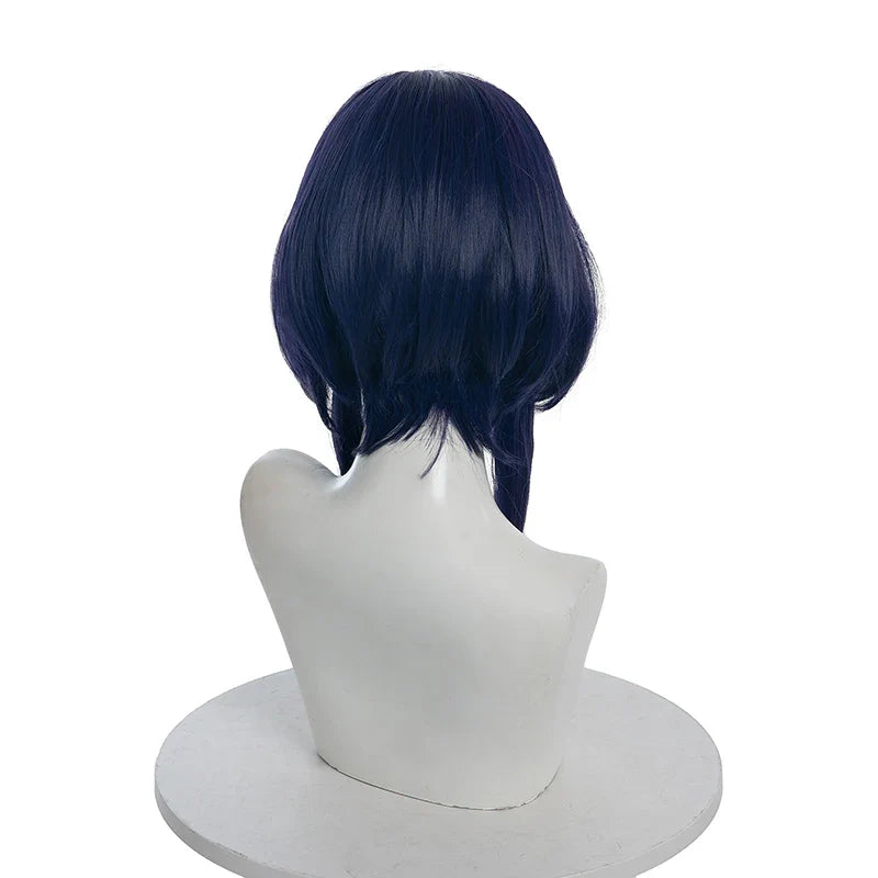 Astricos Candace Cosplay Wig - Straight Dark Blue Purple Synthetic Hair for Women - Astricos