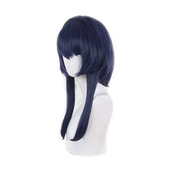 Astricos Candace Cosplay Wig - Straight Dark Blue Purple Synthetic Hair for Women - Astricos